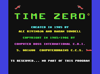 Time Zero - C64 Raw Tape