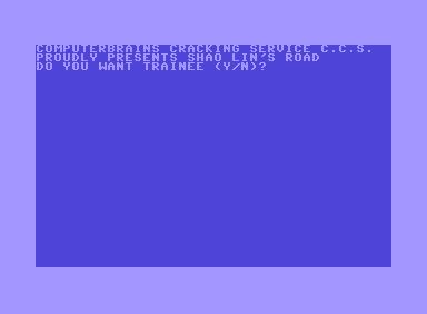 Shao Lin's Road - C64 Game